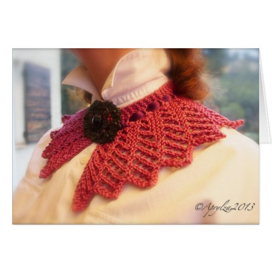 Knitted Lace Collar Pattern Cards (Front Horizontal)