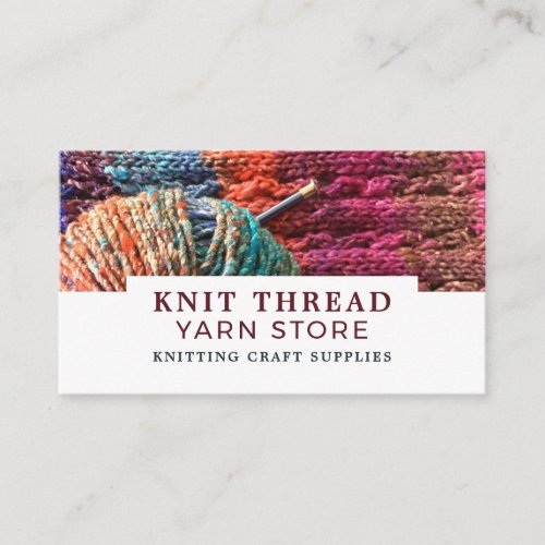 Knitted Material Knitting Store Yarn Store Business Card