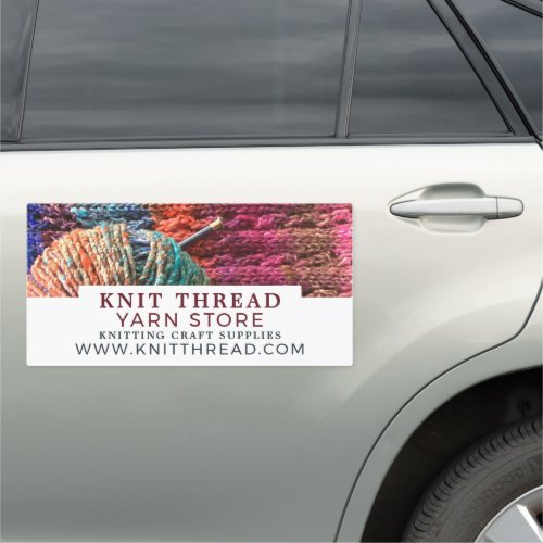Knitted Material Knitting Store Yarn Store Car Magnet