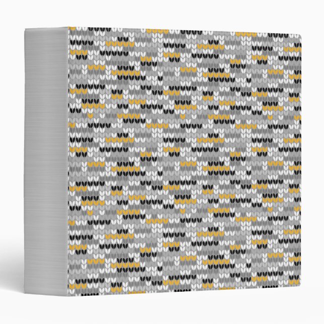 Knitted melange. 3 ring binder (Front/Spine)