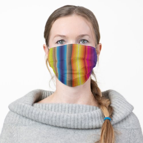 Knitted Mexican Serape Adult Cloth Face Mask