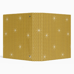 Knitted pattern in golden fairy style 3 ring binder