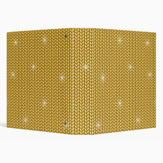 Knitted pattern in golden fairy style 3 ring binder