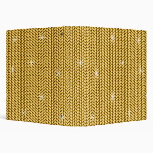 Knitted pattern in golden fairy style 3 ring binder