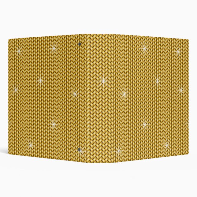 Knitted pattern in golden fairy style 3 ring binder (Background)