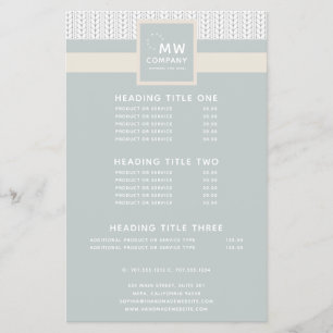 Knitted Pattern Modern Professional Hand Made Flyer