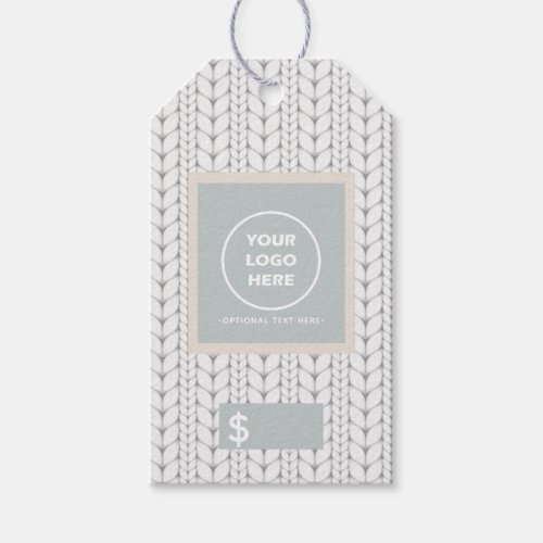 Knitted Pattern Modern Professional Logo Gift Tags