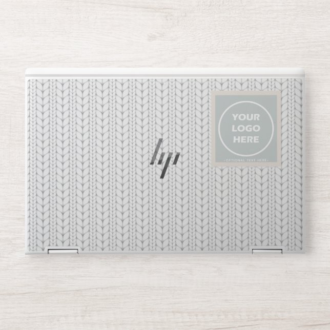 Knitted Pattern Modern Professional Logo HP Laptop Skin (Front)