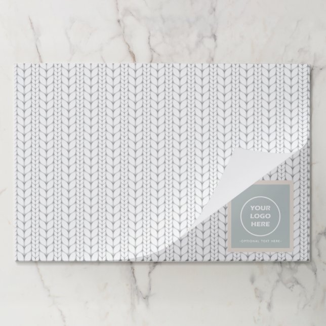 Knitted Pattern Modern Professional Logo Paper Pad (Folded)
