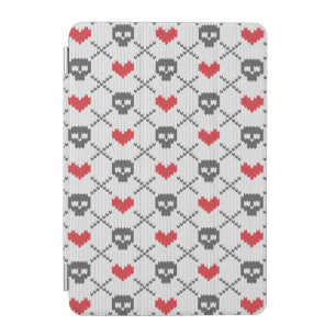 Knitted pattern with skulls iPad mini cover