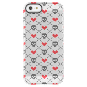 Knitted pattern with skulls permafrost iPhone SE/5/5s case