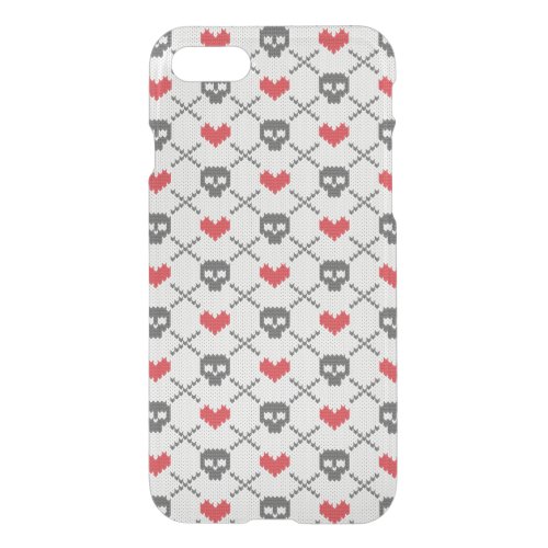 Knitted pattern with skulls iPhone SE87 case