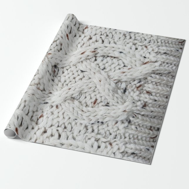 Knitted pattern wrapping paper (Unrolled)