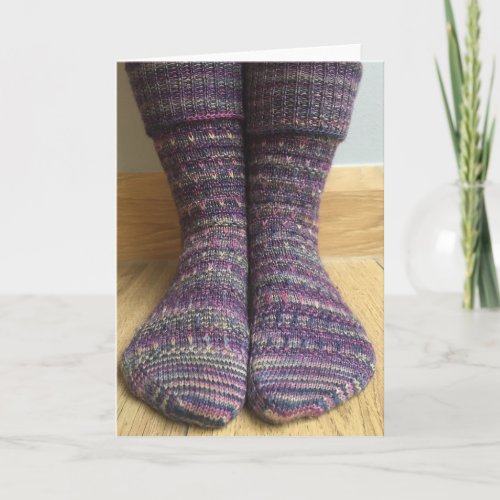 Knitted Socks Greeting Card