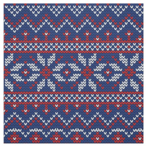 Knitted Stitch Pattern2 NavyRed ID208 Fabric