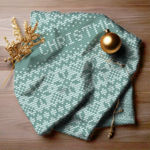Knitted Stitch Pattern8 Green ID208 Fabric