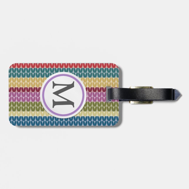Knitted Style Luggage Tag (Back Horizontal)