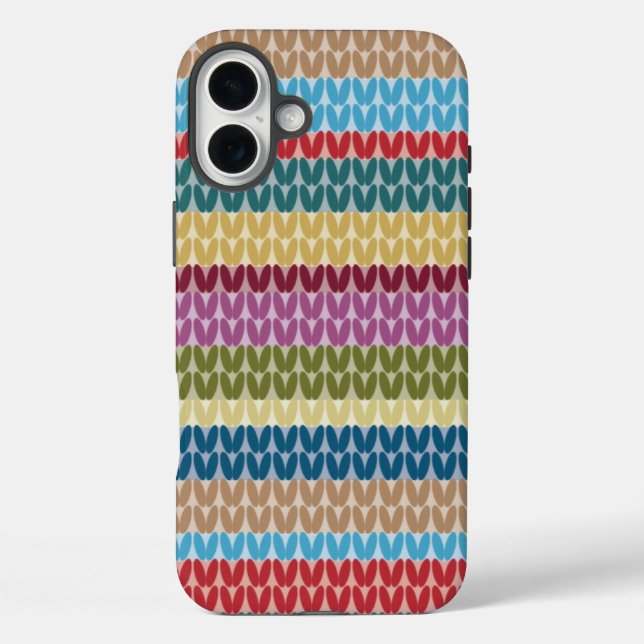 Knitted Style Striped Case-Mate iPhone Case (Back)