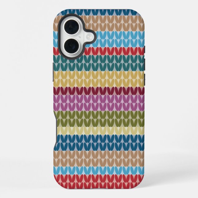 Knitted Style Striped Iphone Case (Back)