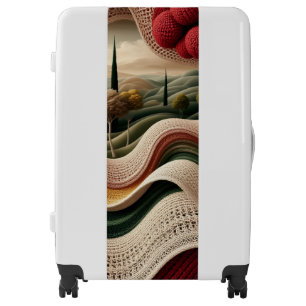 Knitted Texture Rolling Hills Landscape Luggage