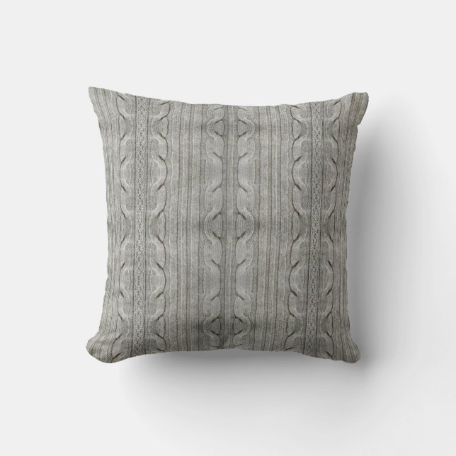 Knitted Throw Pillow (Front)