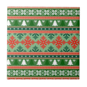 knitted ugly Christmas sweater Ceramic Tile