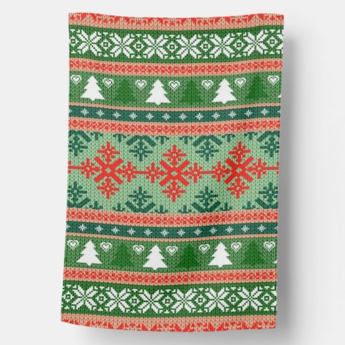 knitted ugly Christmas sweater House Flag