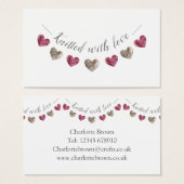 knitted with love gift or business card (Front & Back)