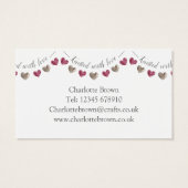 knitted with love gift or business card (Back)