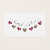 knitted with love gift or business card (Front)