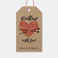 Knitted with Love / Handmade Care Crafts Gift Tags