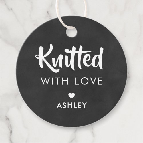 Knitted with Love Handmade Gift Tag Chalkboard Favor Tags
