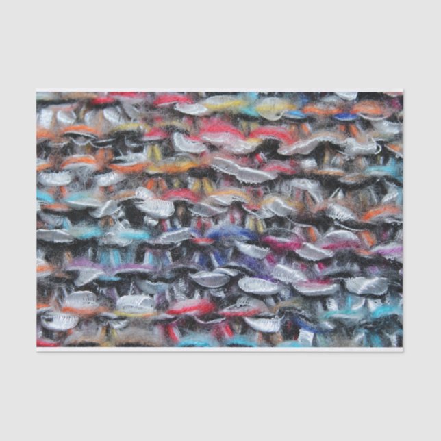 Knitted wool yarn colorful tissue paper (Front)