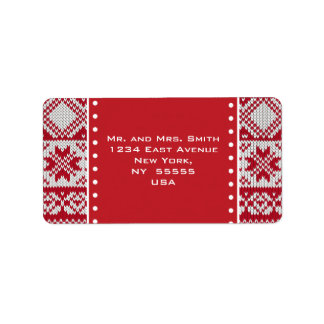 Knitted Xmas Label