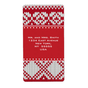 Knitted Xmas Label