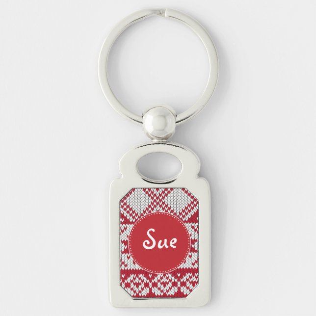 Knitted Xmas Monogram Keychain (Front)