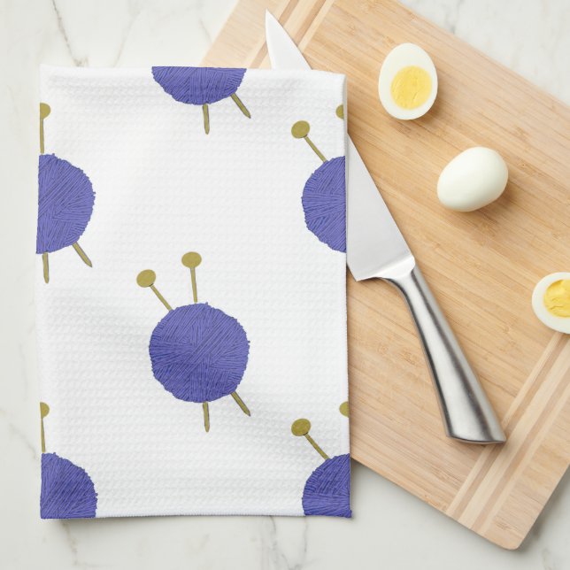 Knitter Knitting Themed Towel (Quarter Fold)