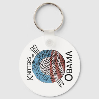 Knitters for Obama Keychain #1