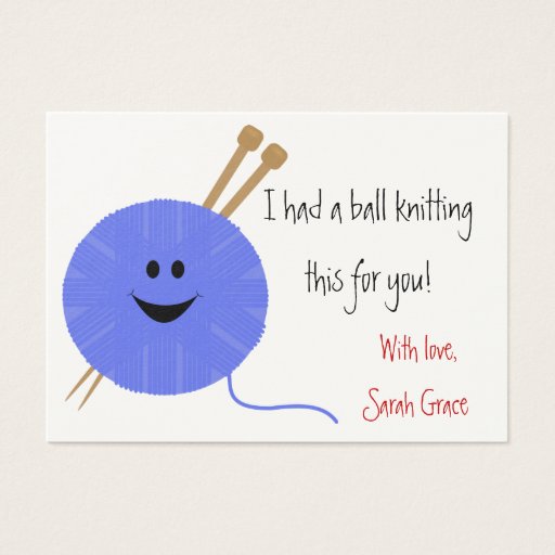Customizable Knitter's Hang Tag Business Card Template