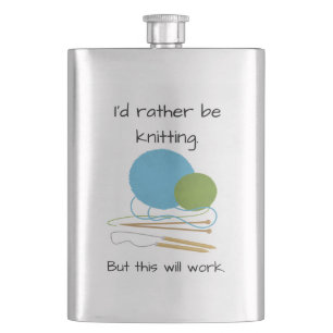 Knitter's humor flask