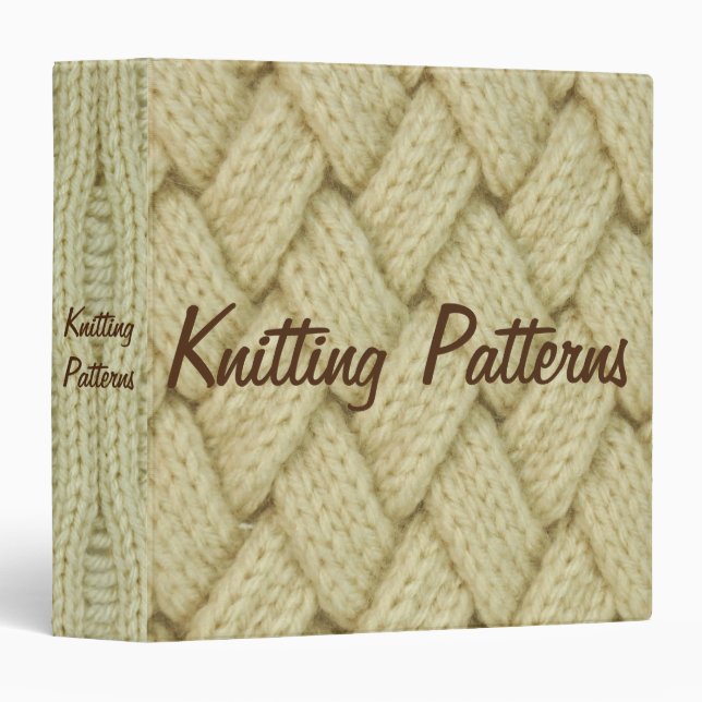 Knitters Knitting Yarn Pattern Folder (Front/Spine)