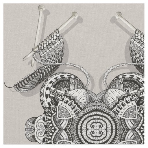 Knitters Paradise Doodle Art Fabric