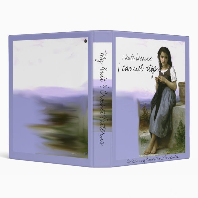 Knitter's Pattern  Album Binder (Background)