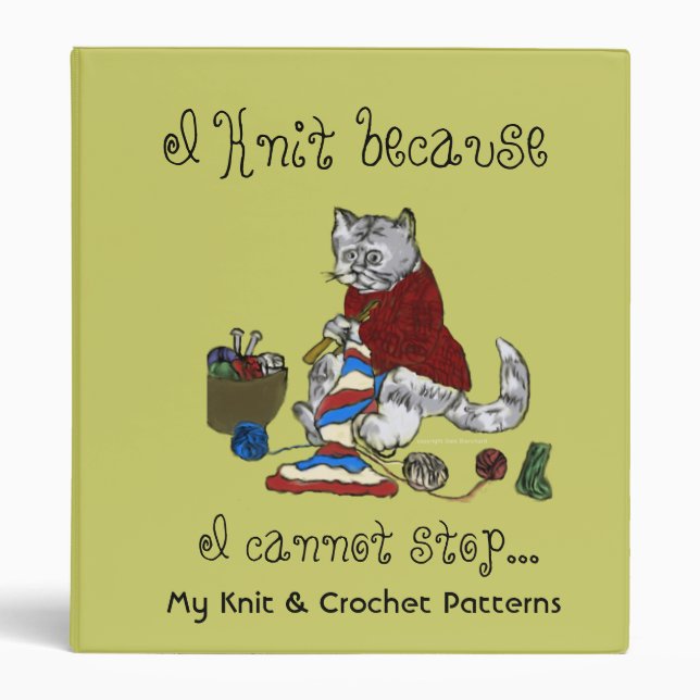 Knitter's Patterns Album 3 Ring Binder (Front)