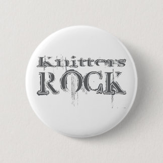 Knitters Rock Pinback Button