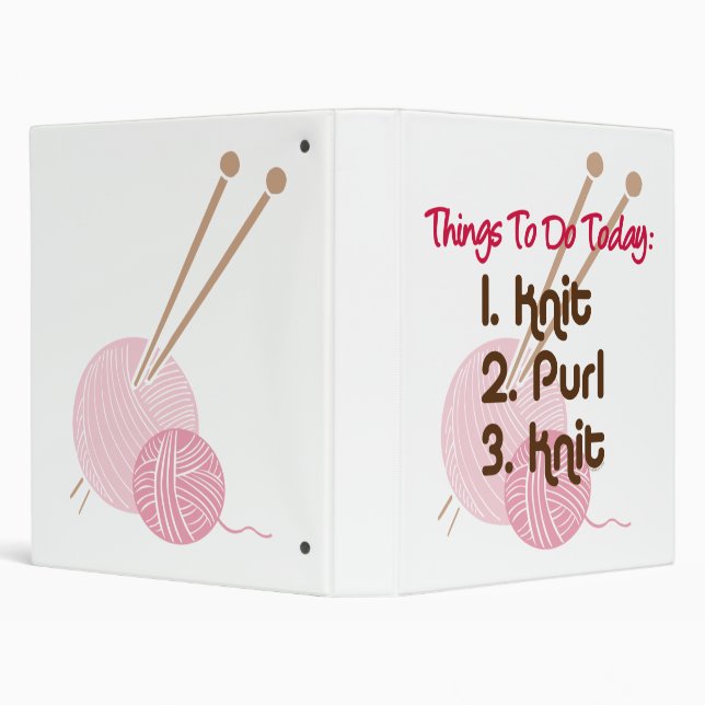 Knitters To Do List Binder (Background)