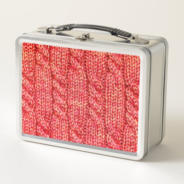 Knitting_016_by_JAMFoto Metal Lunch Box (Front)
