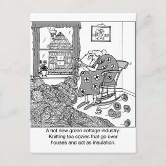 Knitting, a Green Cottage Industry Postcard