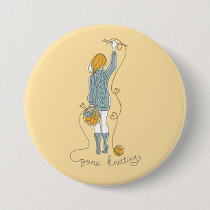Knitting Addict Button