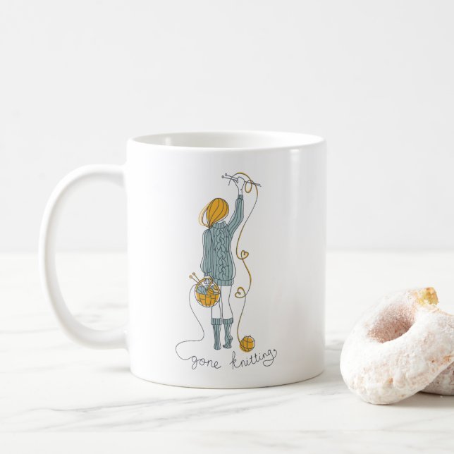Knitting Addict Coffee Mug (With Donut)